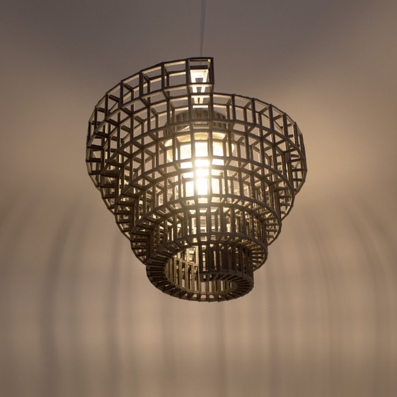 3DPPA Industrial Convolution Chandelier | Home Decor | Gift Idea | Geometric - Picture 7 of 10